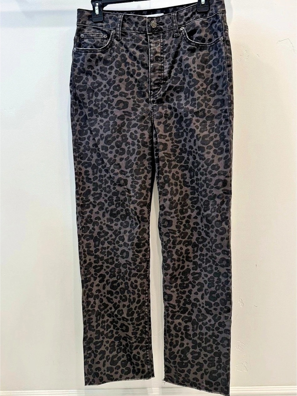 Like New Rebecca Minkoff Animal Print, High Waist, Straight Leg Jeans Size 28